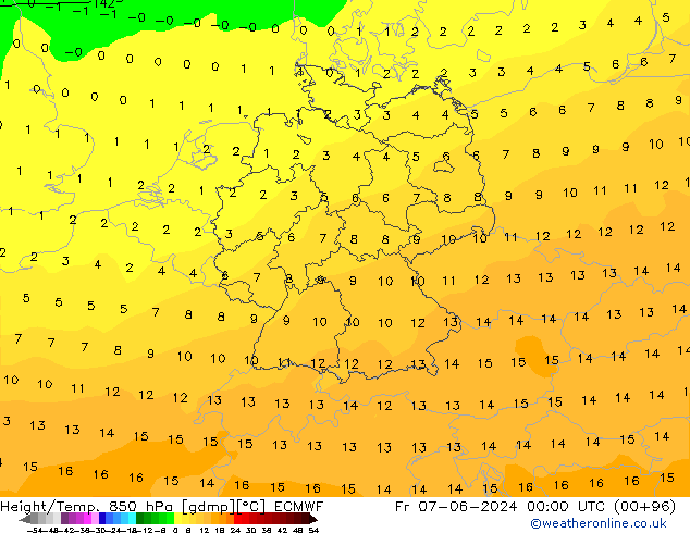 Z500/Rain (+SLP)/Z850 ECMWF Fr 07.06.2024 00 UTC