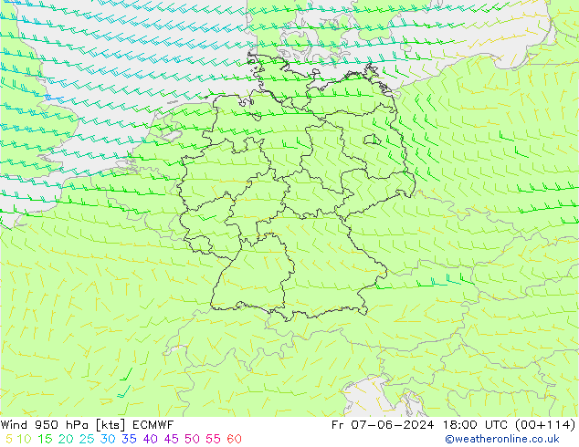  950 hPa ECMWF  07.06.2024 18 UTC