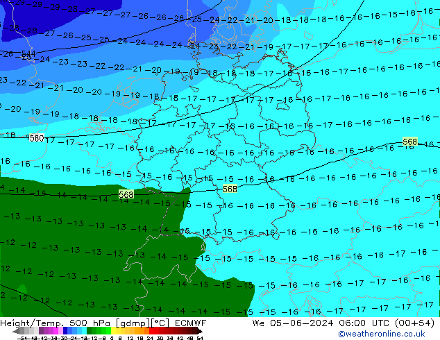 Z500/Rain (+SLP)/Z850 ECMWF Mi 05.06.2024 06 UTC