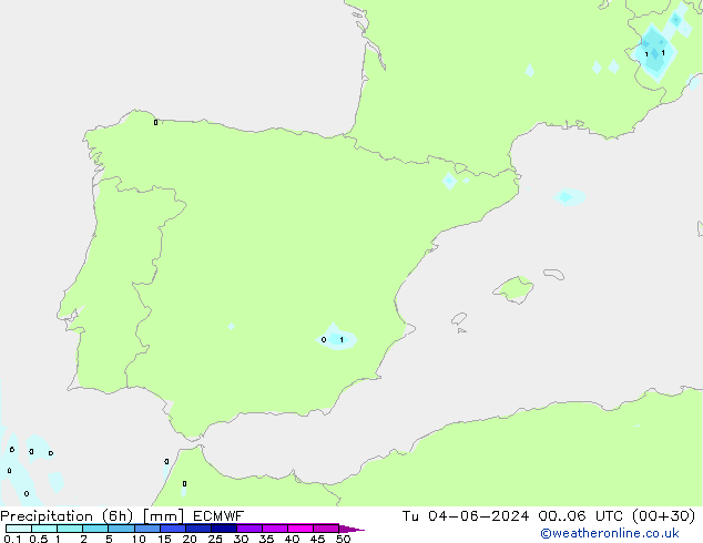 Z500/Rain (+SLP)/Z850 ECMWF вт 04.06.2024 06 UTC