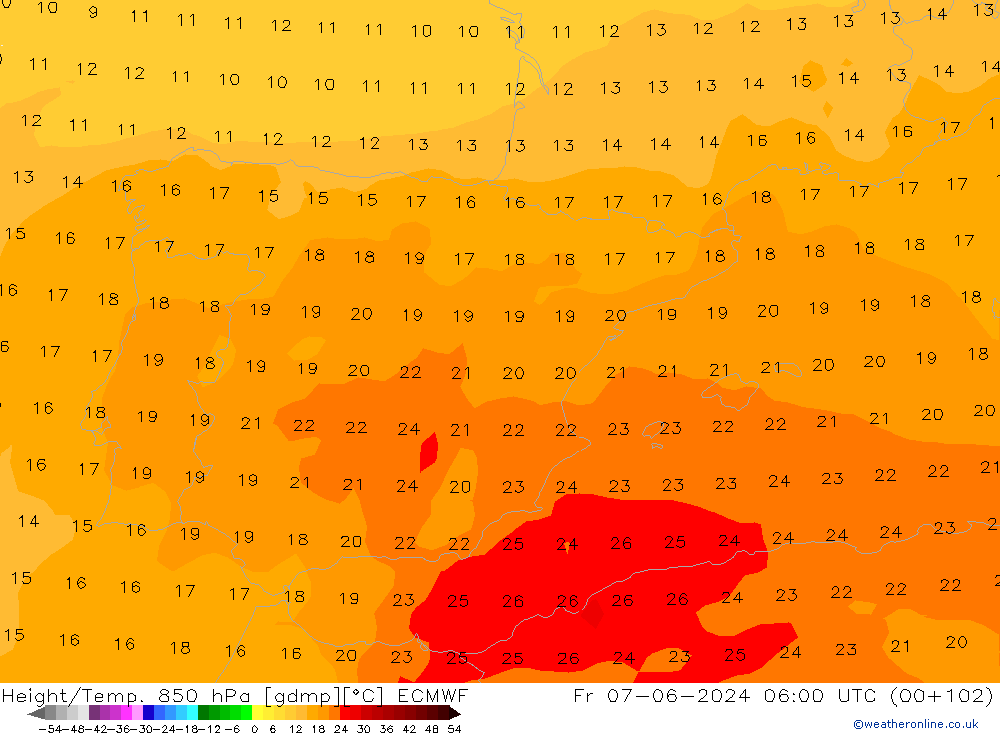 Z500/Rain (+SLP)/Z850 ECMWF Fr 07.06.2024 06 UTC