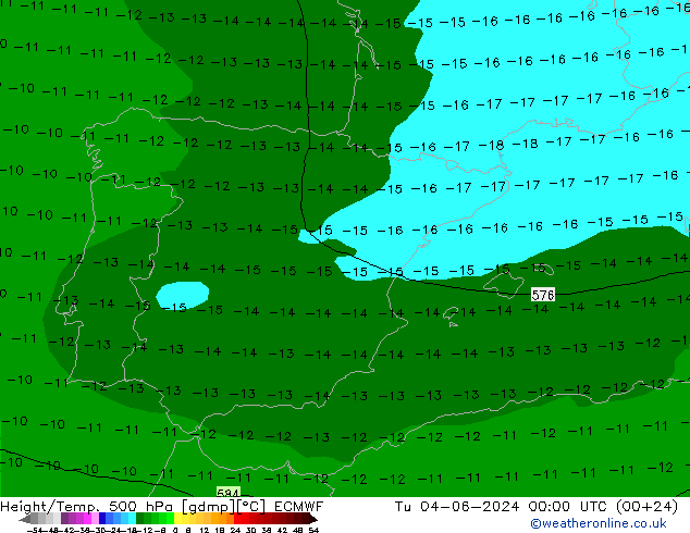 Geop./Temp. 500 hPa ECMWF mar 04.06.2024 00 UTC