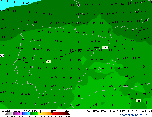 Z500/Rain (+SLP)/Z850 ECMWF Ne 09.06.2024 18 UTC