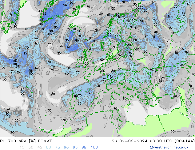 RV 700 hPa ECMWF zo 09.06.2024 00 UTC