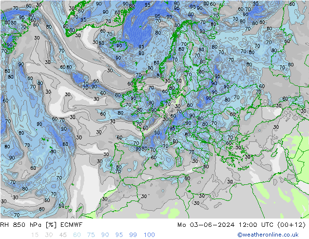 RH 850 hPa ECMWF Mo 03.06.2024 12 UTC