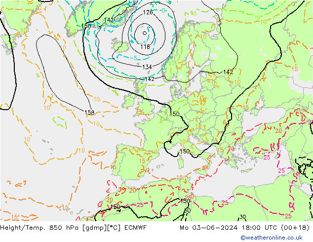 Z500/Regen(+SLP)/Z850 ECMWF ma 03.06.2024 18 UTC