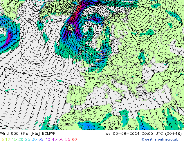  950 hPa ECMWF  05.06.2024 00 UTC