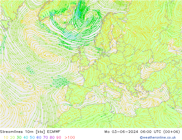 Rüzgar 10m ECMWF Pzt 03.06.2024 06 UTC