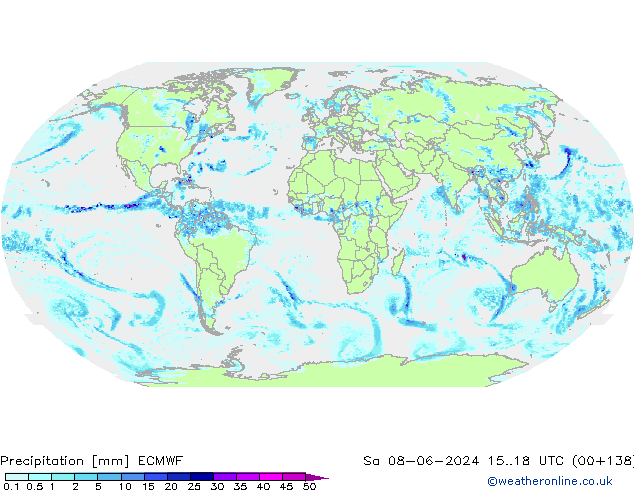 Précipitation ECMWF sam 08.06.2024 18 UTC