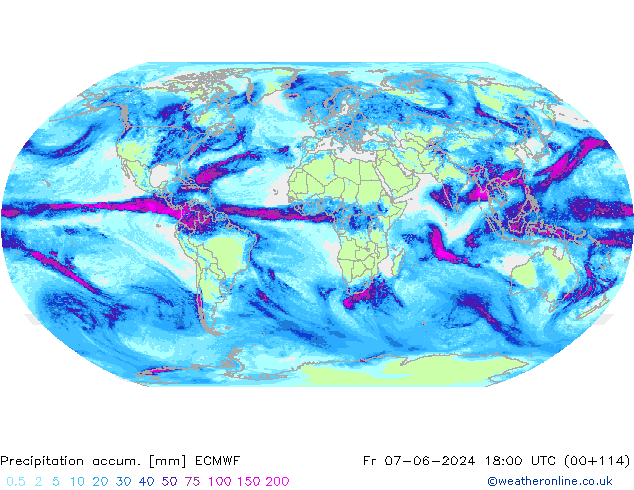 Precipitation accum. ECMWF Fr 07.06.2024 18 UTC