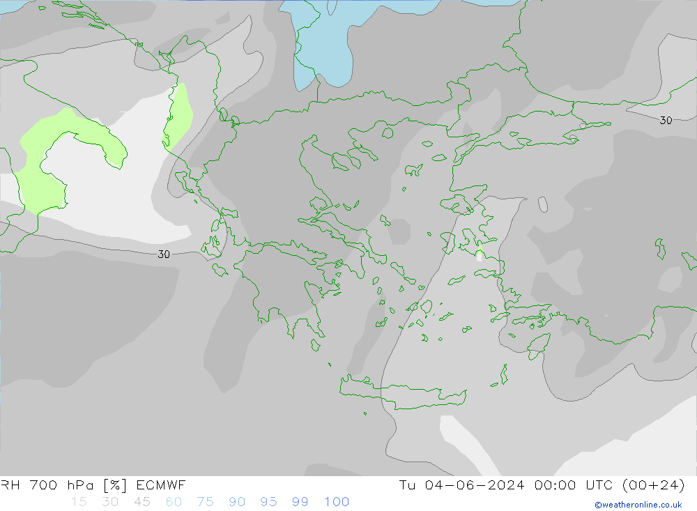 RH 700 hPa ECMWF Di 04.06.2024 00 UTC