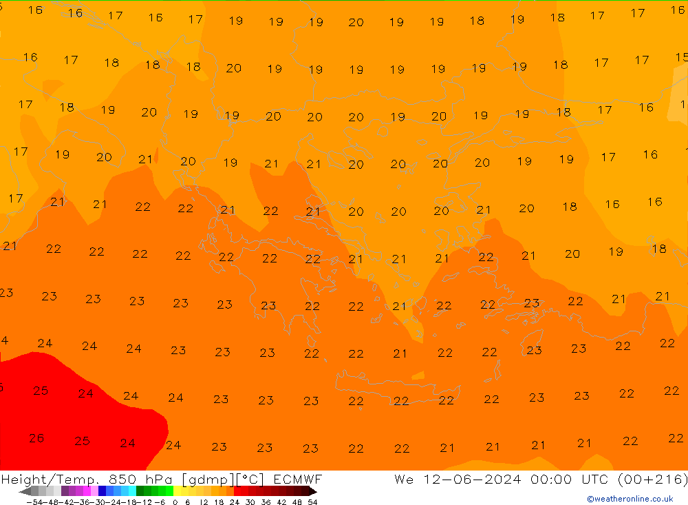 Z500/Rain (+SLP)/Z850 ECMWF We 12.06.2024 00 UTC