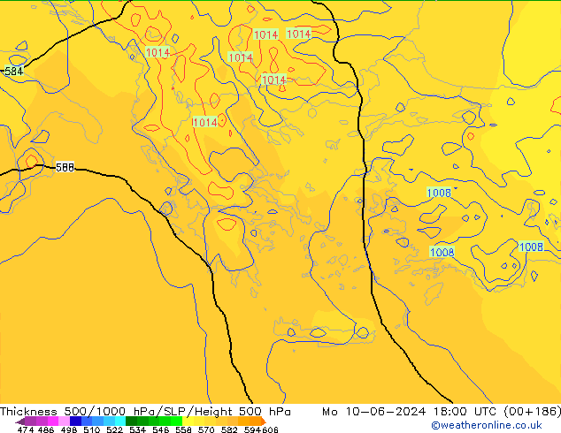 Thck 500-1000hPa ECMWF Mo 10.06.2024 18 UTC