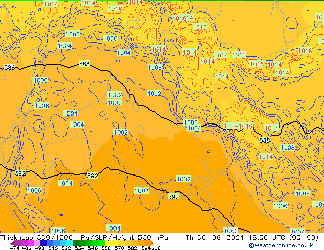 Thck 500-1000hPa ECMWF  06.06.2024 18 UTC