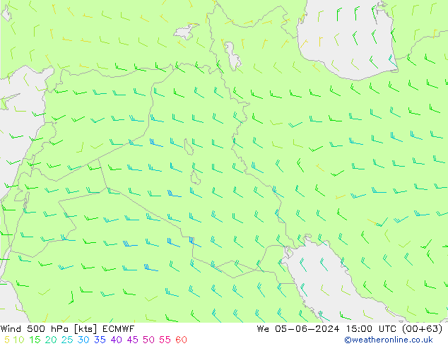 Wind 500 hPa ECMWF wo 05.06.2024 15 UTC