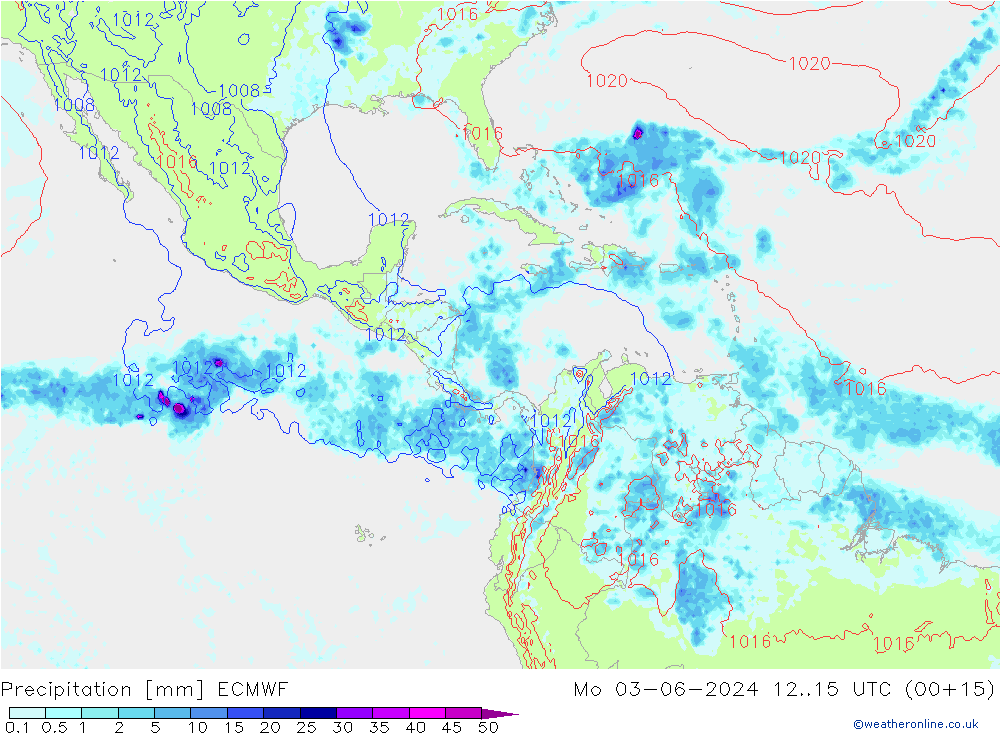 Precipitación ECMWF lun 03.06.2024 15 UTC