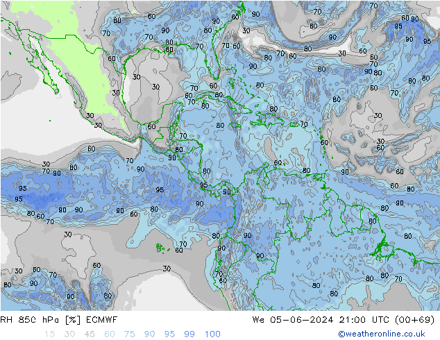 RV 850 hPa ECMWF wo 05.06.2024 21 UTC