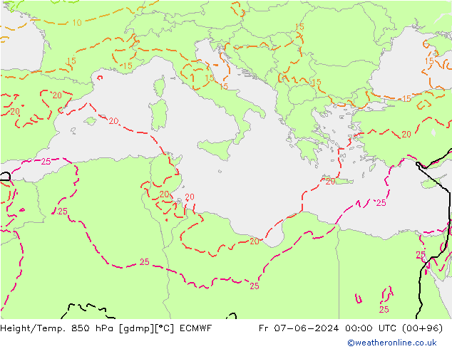 Z500/Rain (+SLP)/Z850 ECMWF pt. 07.06.2024 00 UTC