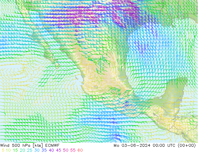 Wind 500 hPa ECMWF Mo 03.06.2024 00 UTC