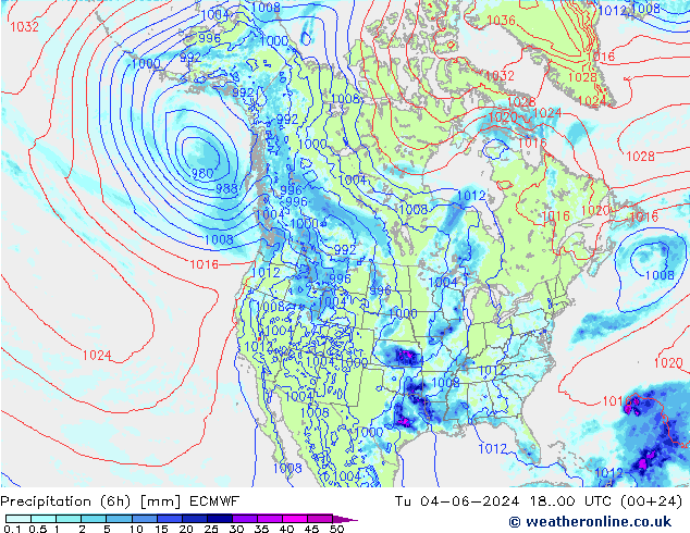 Z500/Rain (+SLP)/Z850 ECMWF Tu 04.06.2024 00 UTC