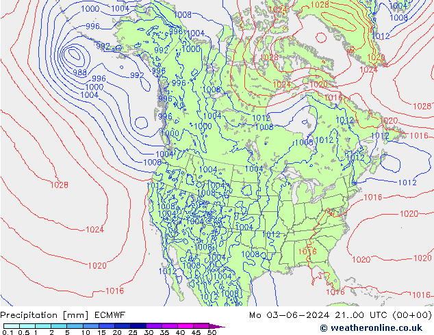 Yağış ECMWF Pzt 03.06.2024 00 UTC