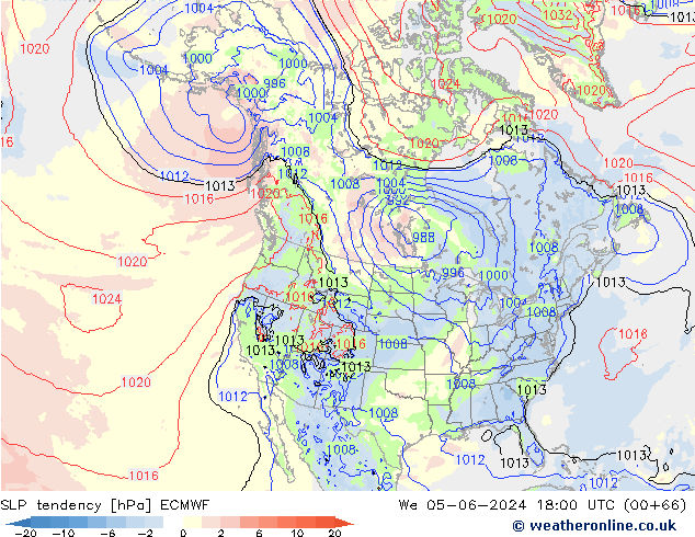 тенденция давления ECMWF ср 05.06.2024 18 UTC