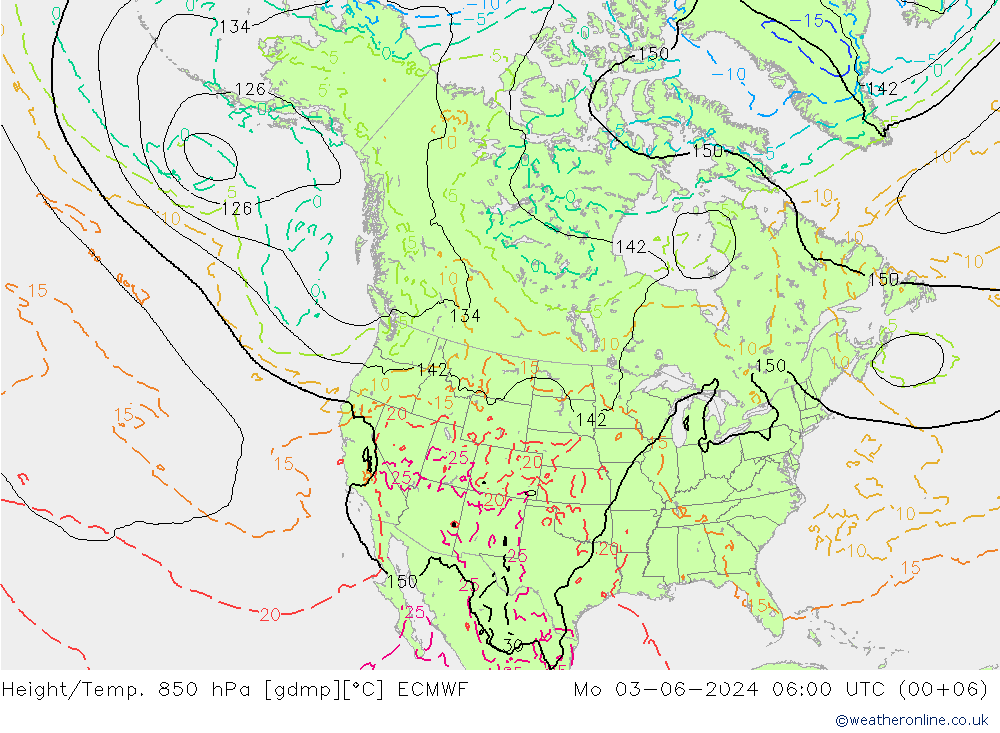 Z500/Rain (+SLP)/Z850 ECMWF Mo 03.06.2024 06 UTC