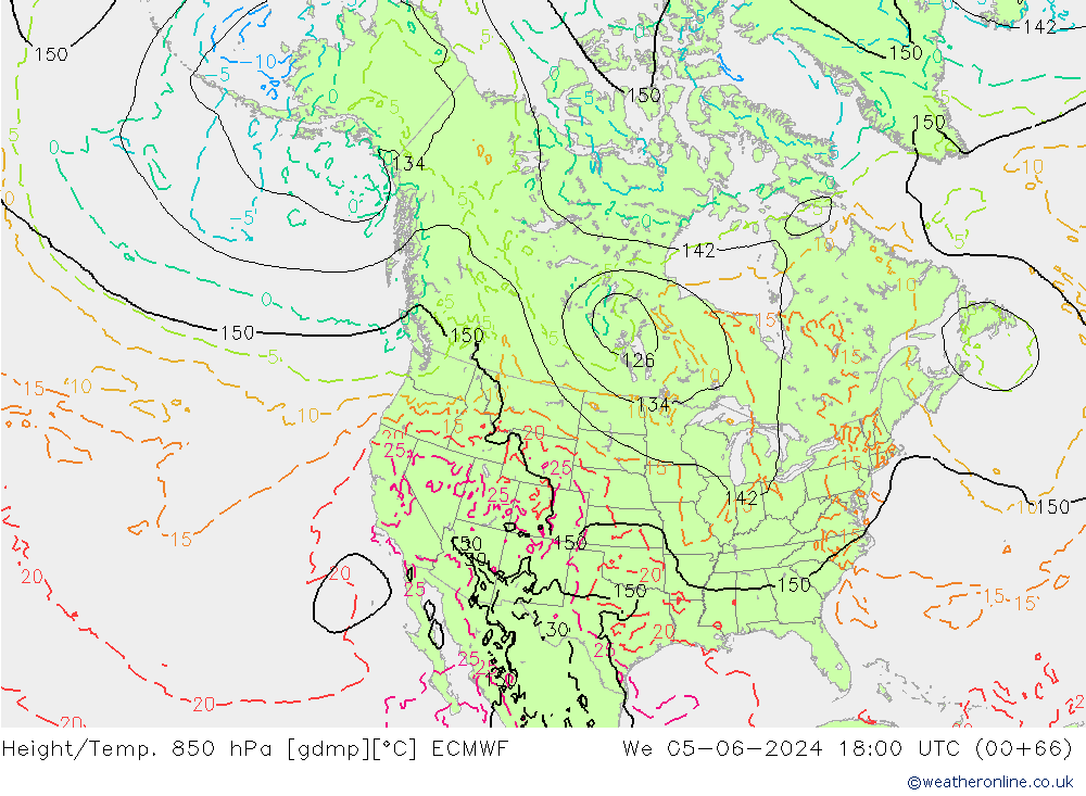 Z500/Rain (+SLP)/Z850 ECMWF  05.06.2024 18 UTC