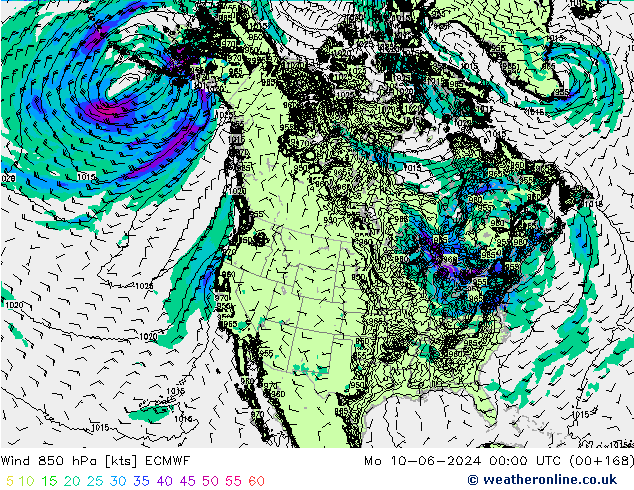  850 hPa ECMWF  10.06.2024 00 UTC