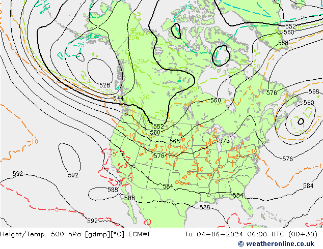 Z500/Rain (+SLP)/Z850 ECMWF mar 04.06.2024 06 UTC