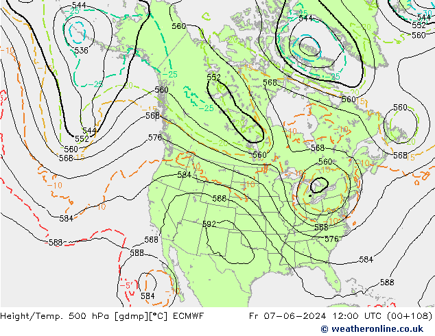 Z500/Rain (+SLP)/Z850 ECMWF ��� 07.06.2024 12 UTC