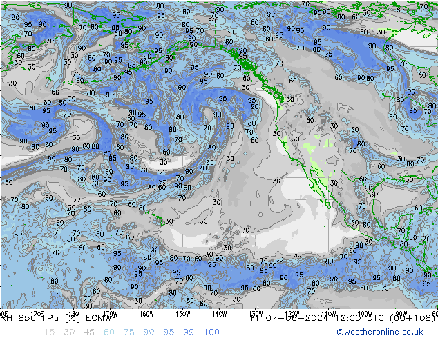 RH 850 hPa ECMWF pt. 07.06.2024 12 UTC