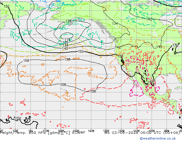 Z500/Rain (+SLP)/Z850 ECMWF Mo 03.06.2024 06 UTC