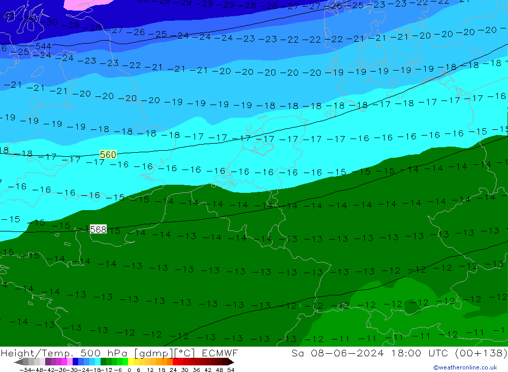 Z500/Rain (+SLP)/Z850 ECMWF So 08.06.2024 18 UTC