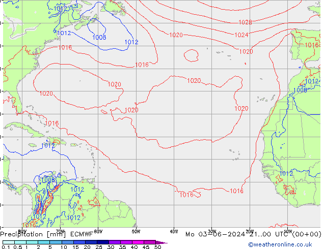 Precipitation ECMWF Mo 03.06.2024 00 UTC
