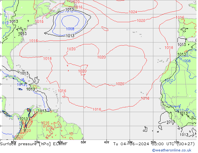 Surface pressure ECMWF Tu 04.06.2024 03 UTC