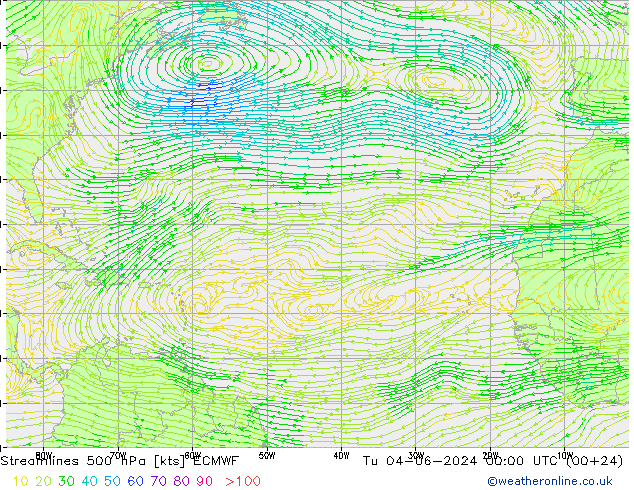 Rüzgar 500 hPa ECMWF Sa 04.06.2024 00 UTC