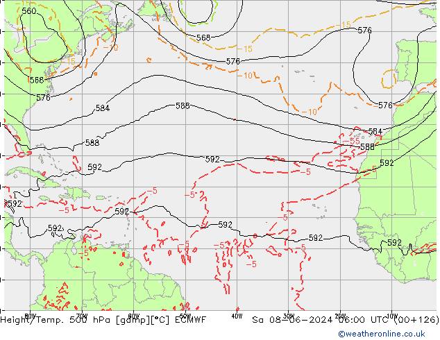 Z500/Rain (+SLP)/Z850 ECMWF sab 08.06.2024 06 UTC