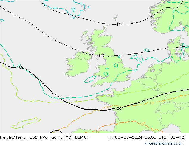 Z500/Yağmur (+YB)/Z850 ECMWF Per 06.06.2024 00 UTC