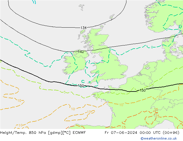 Z500/Rain (+SLP)/Z850 ECMWF Fr 07.06.2024 00 UTC