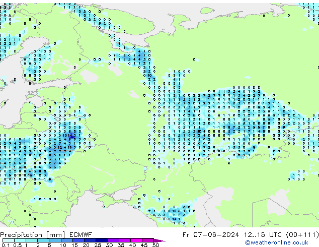 Precipitation ECMWF Fr 07.06.2024 15 UTC