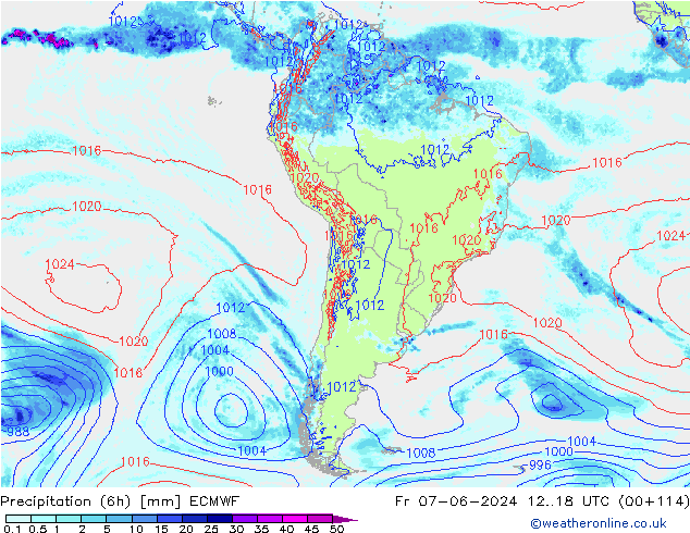 Z500/Rain (+SLP)/Z850 ECMWF Pá 07.06.2024 18 UTC