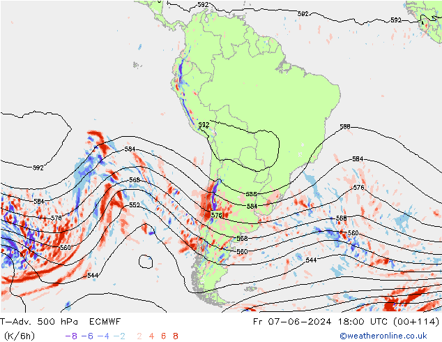 T-Adv. 500 hPa ECMWF vie 07.06.2024 18 UTC