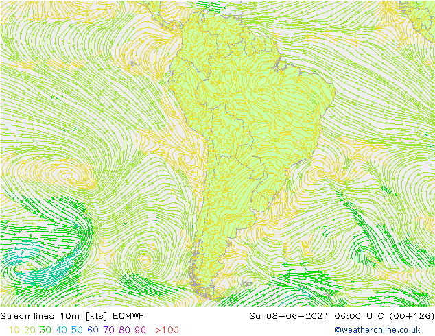 ветер 10m ECMWF сб 08.06.2024 06 UTC