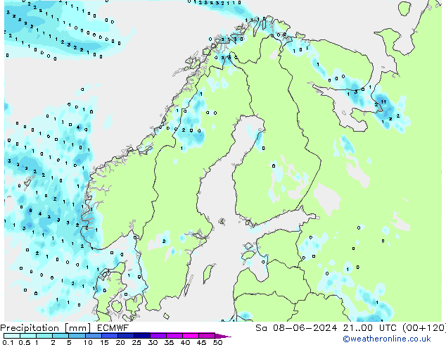 precipitação ECMWF Sáb 08.06.2024 00 UTC