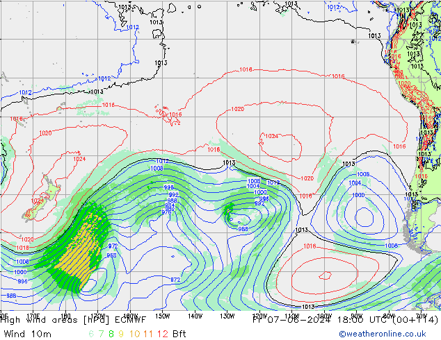 yüksek rüzgarlı alanlar ECMWF Cu 07.06.2024 18 UTC