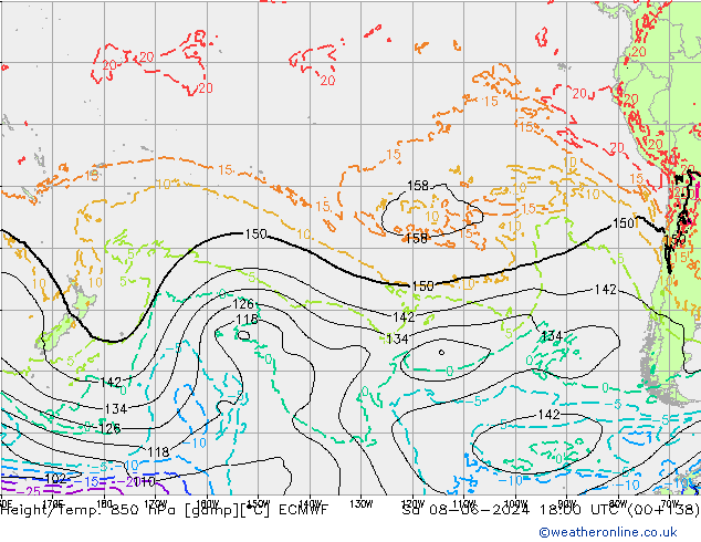 Z500/Rain (+SLP)/Z850 ECMWF  08.06.2024 18 UTC