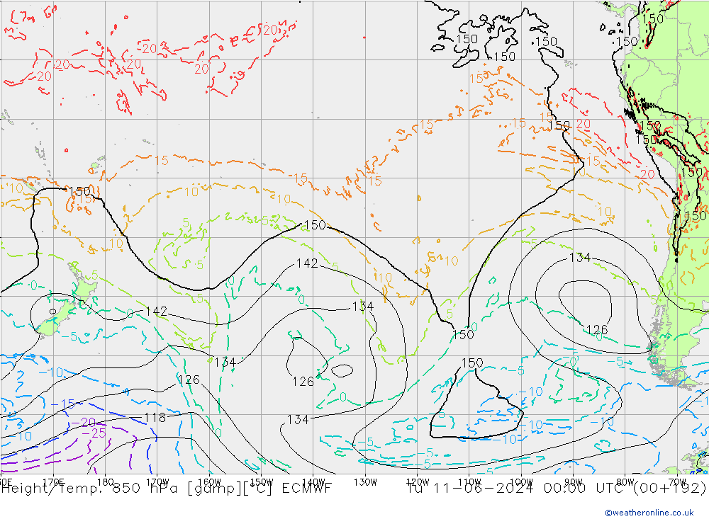 Z500/Rain (+SLP)/Z850 ECMWF  11.06.2024 00 UTC