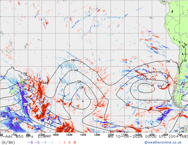 T-Adv. 850 hPa ECMWF  10.06.2024 00 UTC