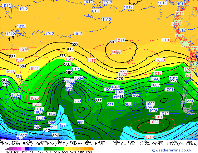 Thck 500-1000hPa ECMWF Su 09.06.2024 00 UTC